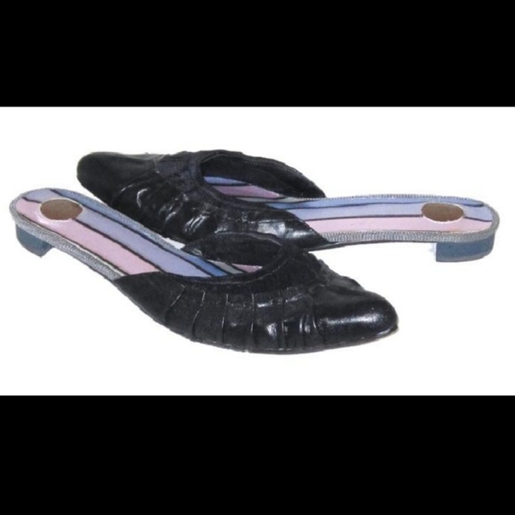 M by Morenatom Black Leather Suede Rare Vintage - Picture 2 of 8