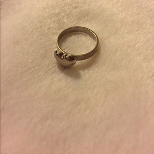Silver color heart ring
