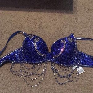 Sequin chain bra