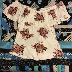 Rose off the shoulder top