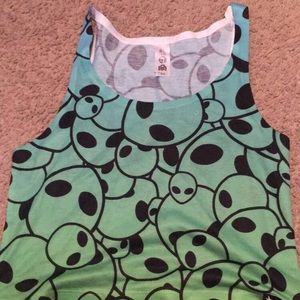 Green Alien Crop Top