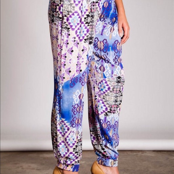 Plus Size Purple Jogger Pant - Picture 2 of 6