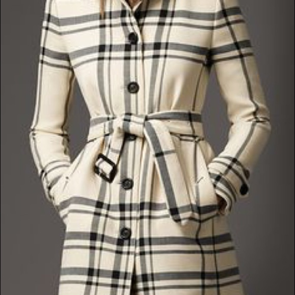 Plaid Trench Coat