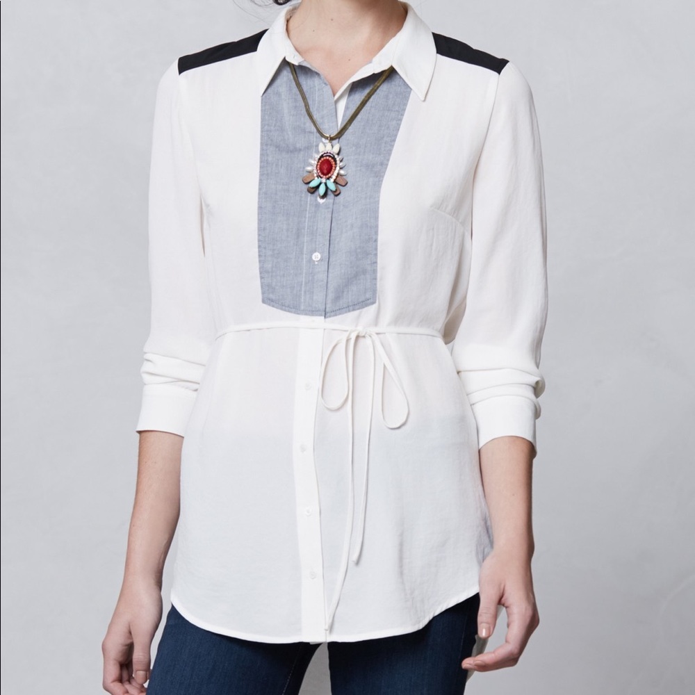 Maeve Alexis Cream Blouse
