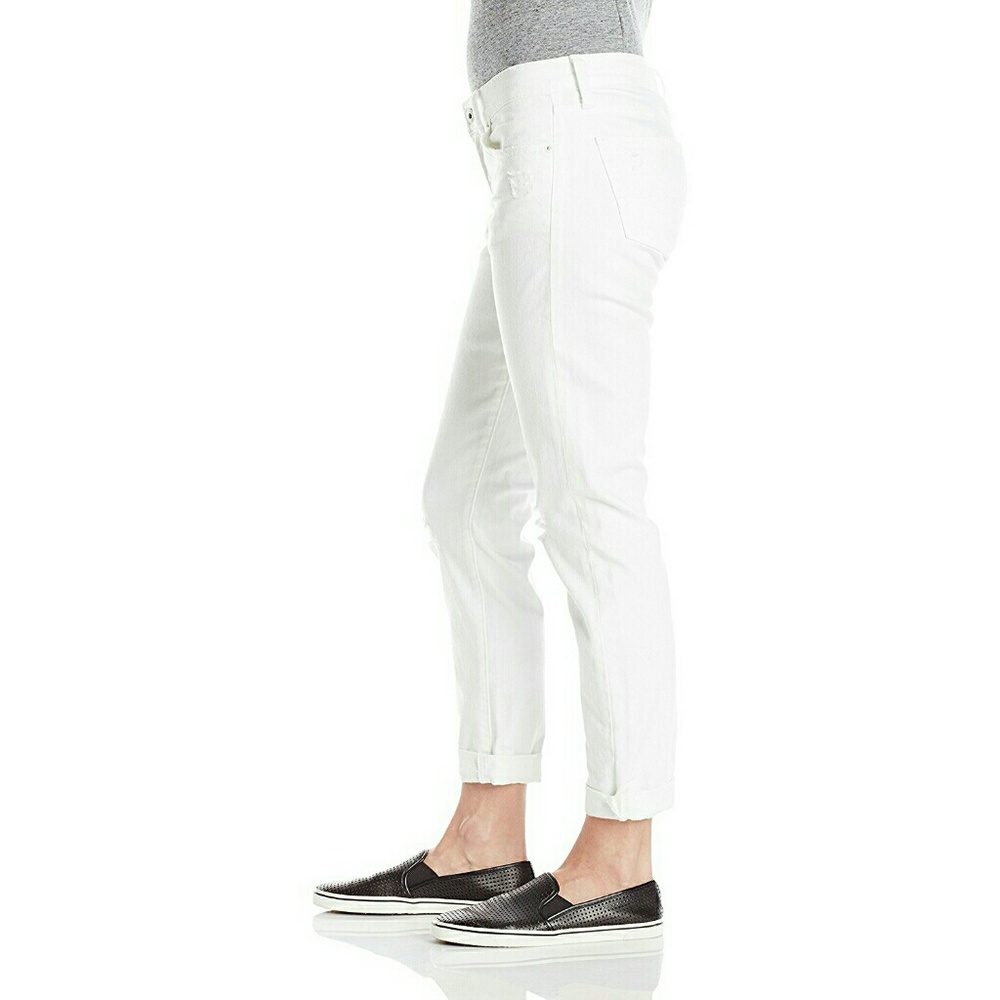 Lucky Brand Distressed Boyfriend Jeans White New! - Picture 2 of 7