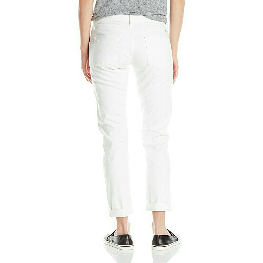 Lucky Brand Distressed Boyfriend Jeans White New! - Picture 4 of 7