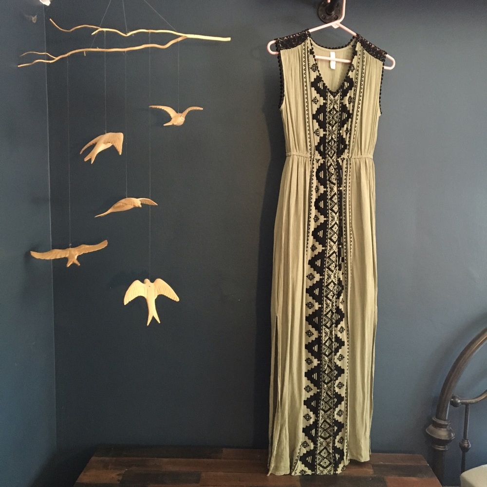 Olive maxi dress