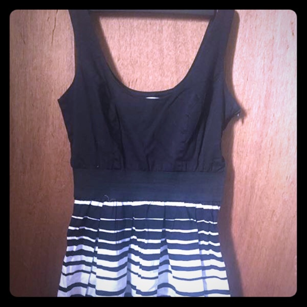 Cute black and white striped dress