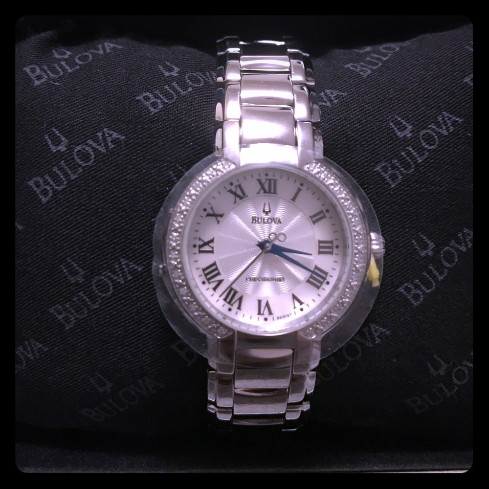 Bulova women's watch new with box silver tone