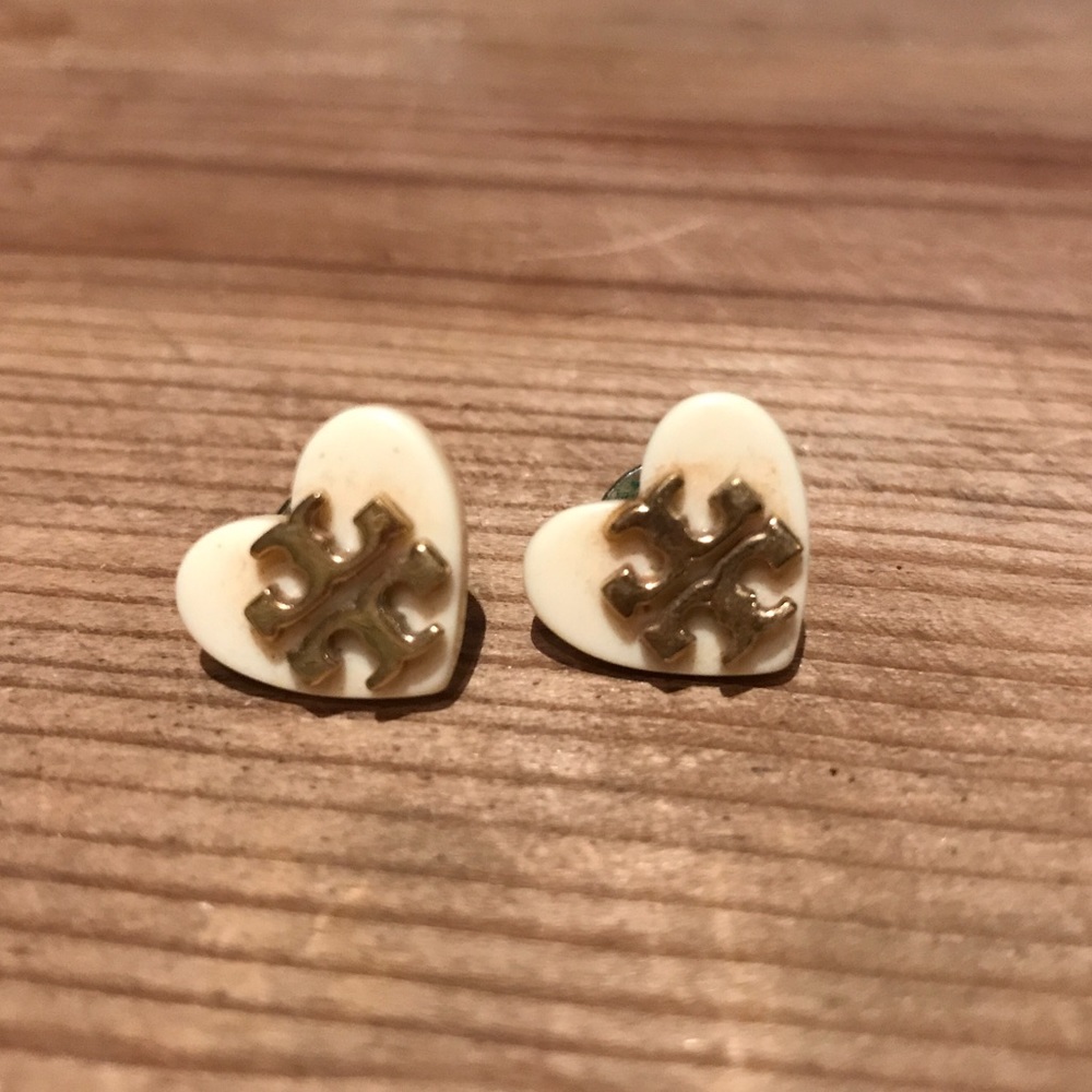 Tory Butch Heart Shaped Earrings