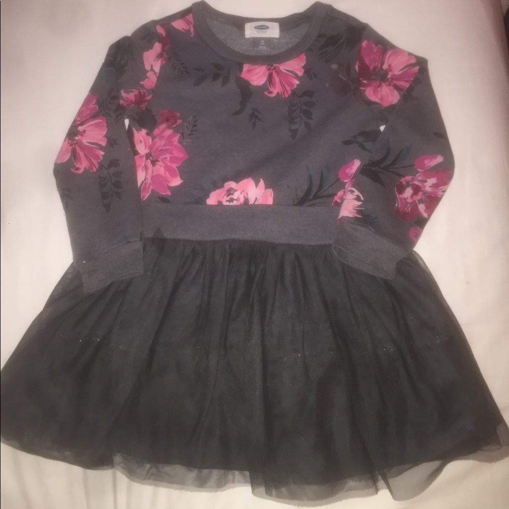 Floral Print Gray/ Dark Gray/ Sweater- Tutu