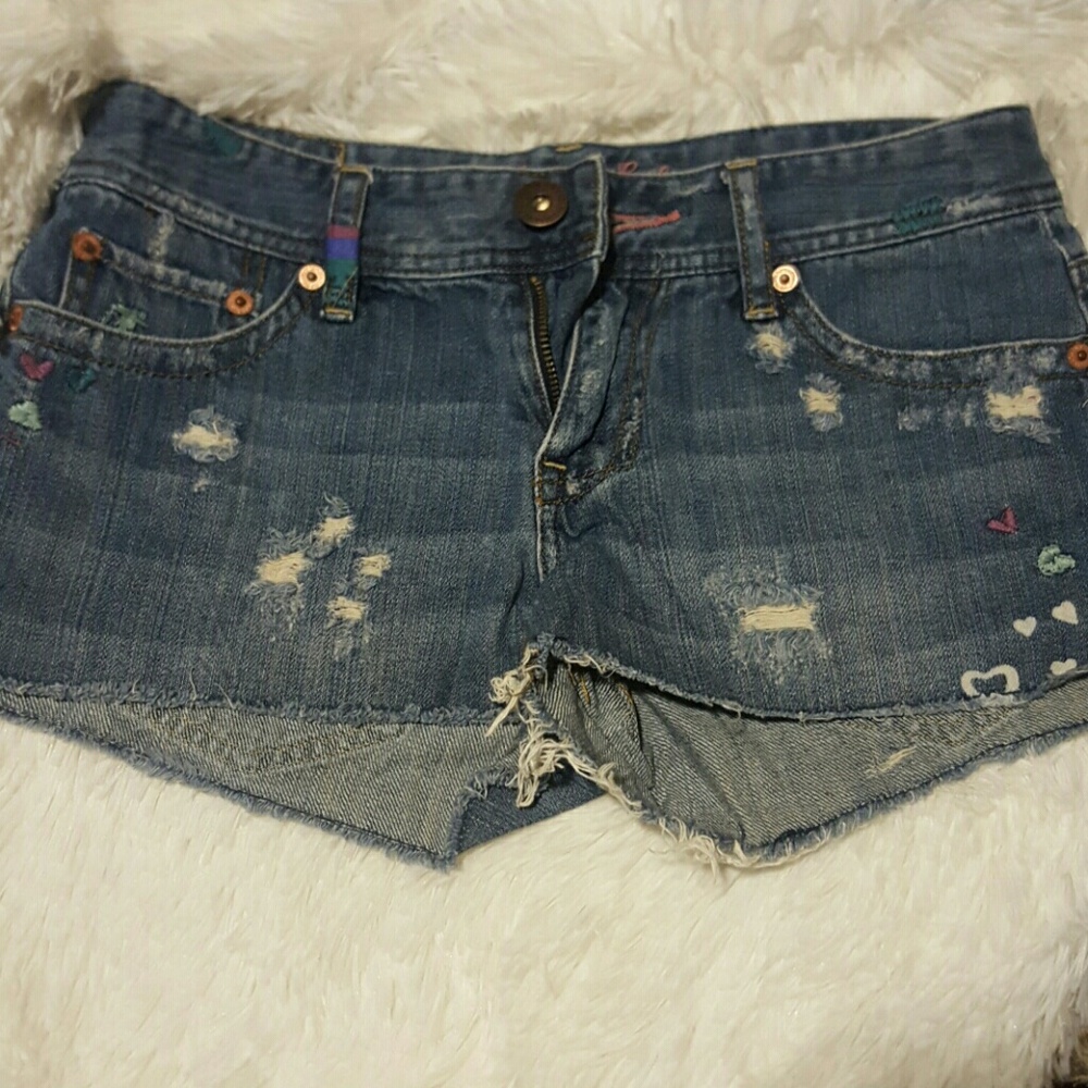 American Eagle jean shorts, size 0
