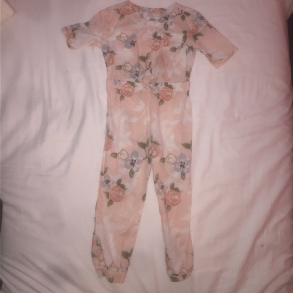 Floral Nude Pink/ Pastel Romper
