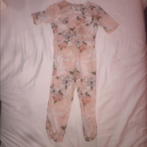 Floral Nude Pink/ Pastel Romper