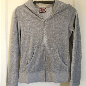 Velour hoodie jacket