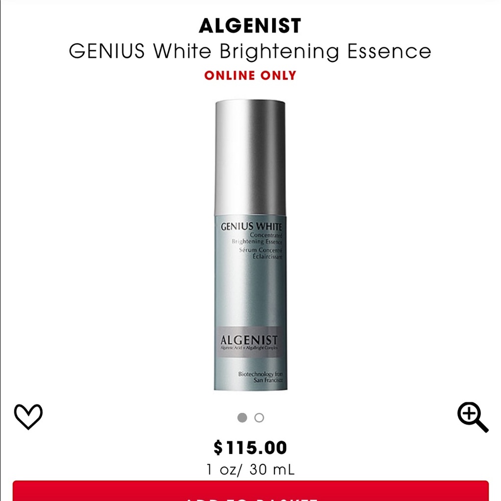 Algenist $115 Genius White Brightening Essence