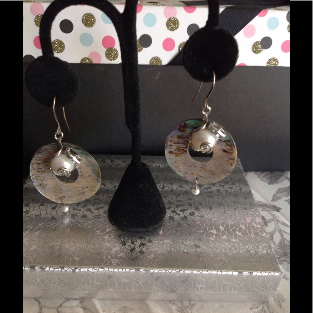 Silver Freshwater & Mother of Pearl Earrings