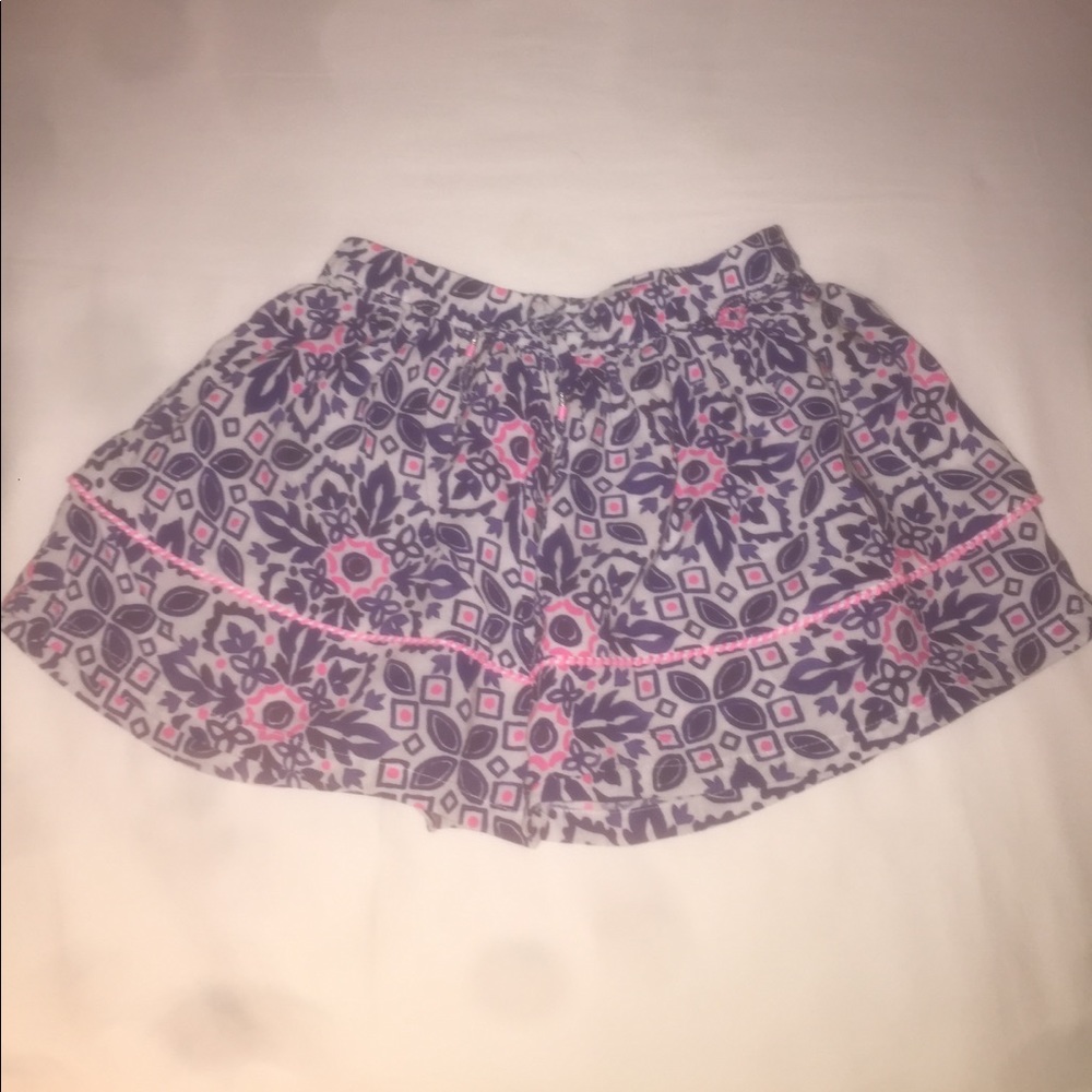 Pattern Neon Pink/ White/ Navy blue skirt