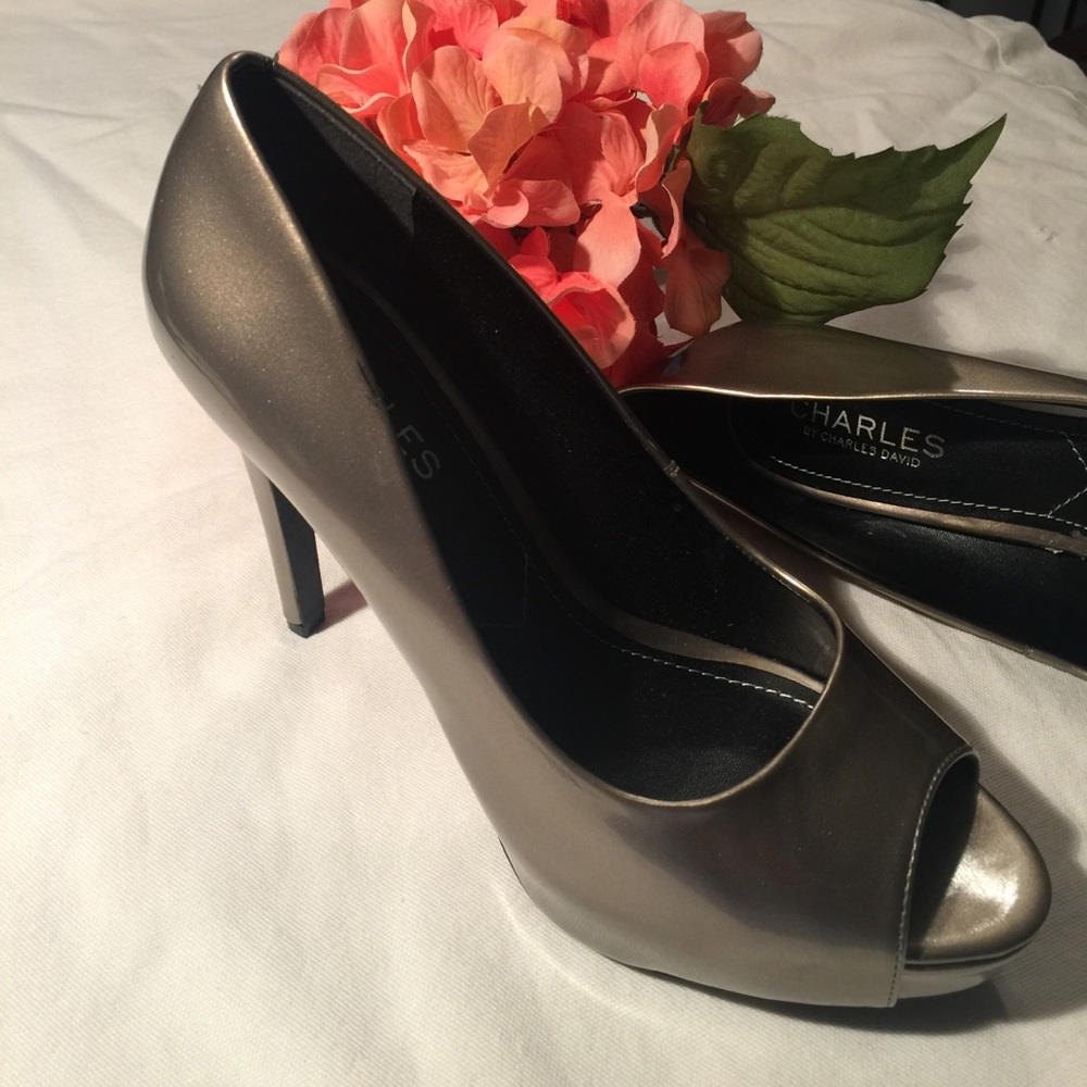 Charles by Charles David silver Heels (&)