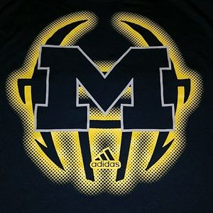 2xl adidas clima lite Michigan football shirt