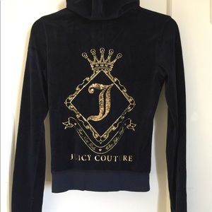 Velour hoodie jacket