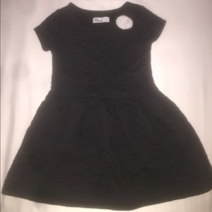 Floral material Black dress.