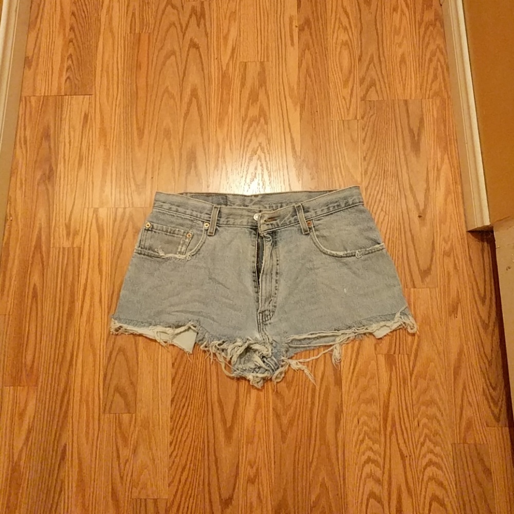 Levi 560 denim cut off shorts