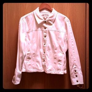 A.M.I. Lightweight White Denim Jacket Size L