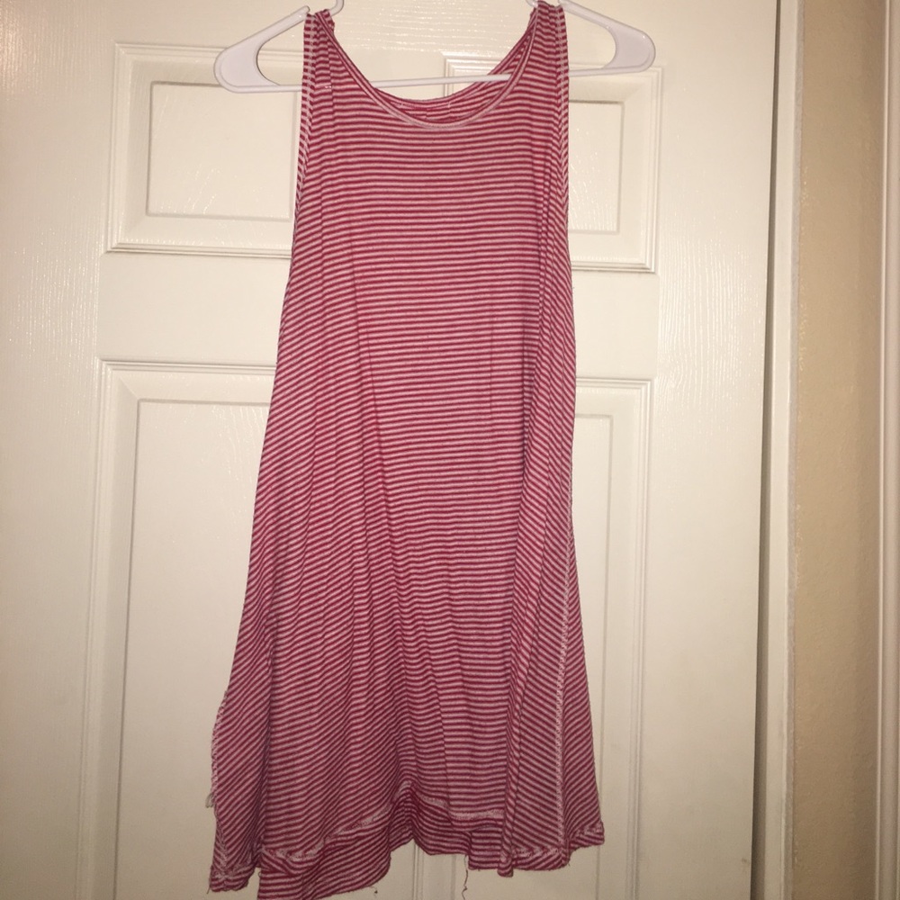Red and white casual dress