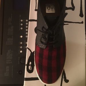 Dolce vita red and black checkered booties