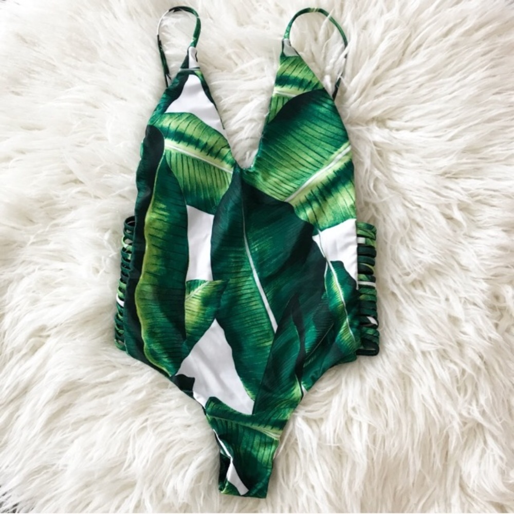 🌴🍃Tropical banana leaf swimsuit 🍃🌴