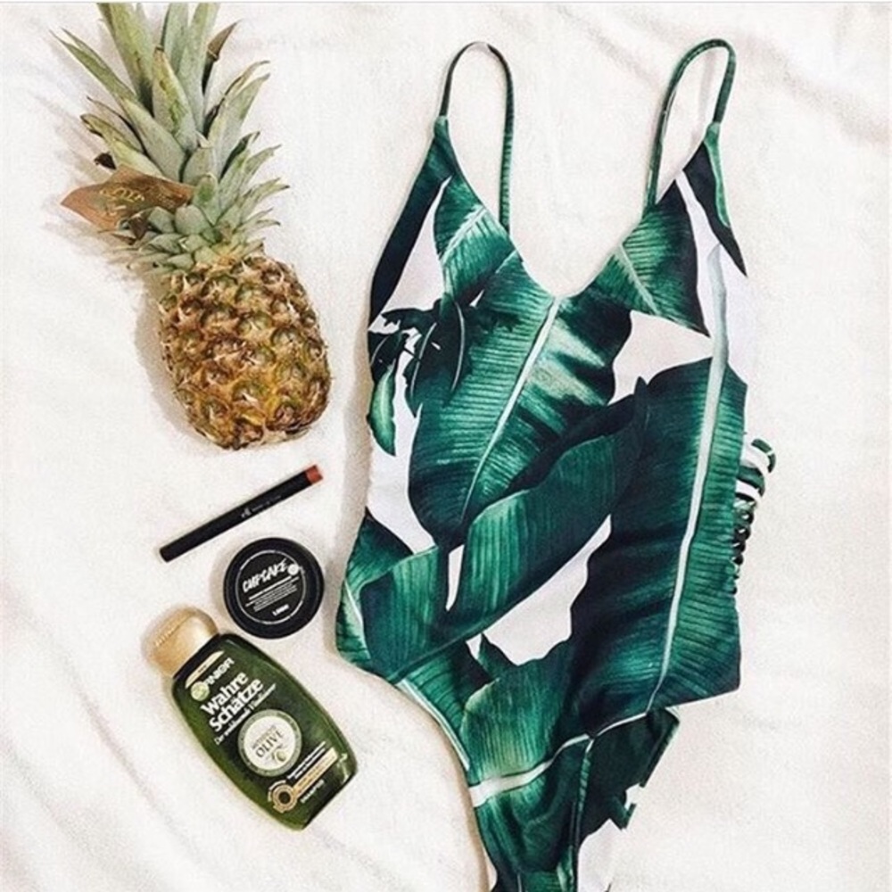 ⚜️LAST ONE⚜️Tropical banana leaf swimsuit 🌴
