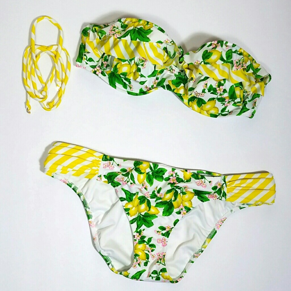 Victoria's  Secret Lemon Ruffle Bikini 2 piece