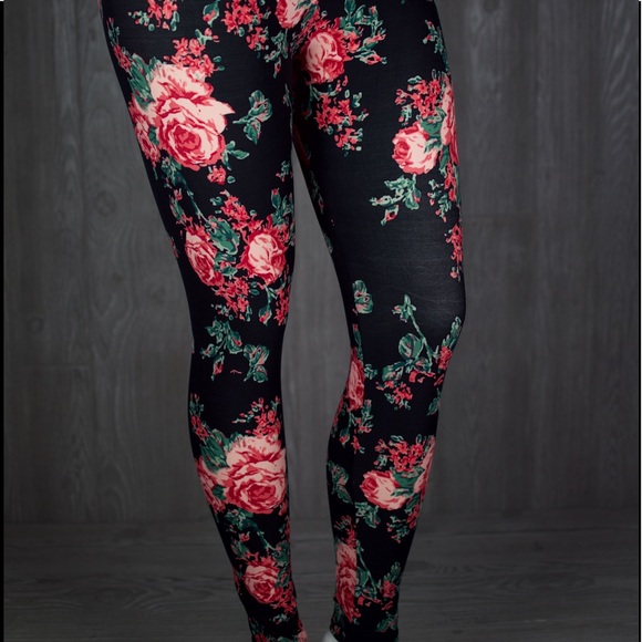 Lularoe tc floral leggings - Picture 1 of 1