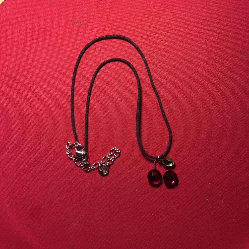 Swarovski cherry necklace.