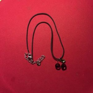 Swarovski cherry necklace.