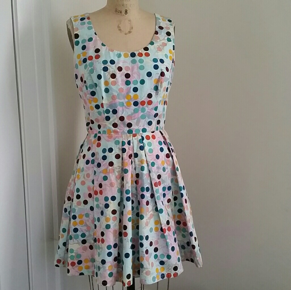 One of a kind, Handmade Polka Dot Dress...