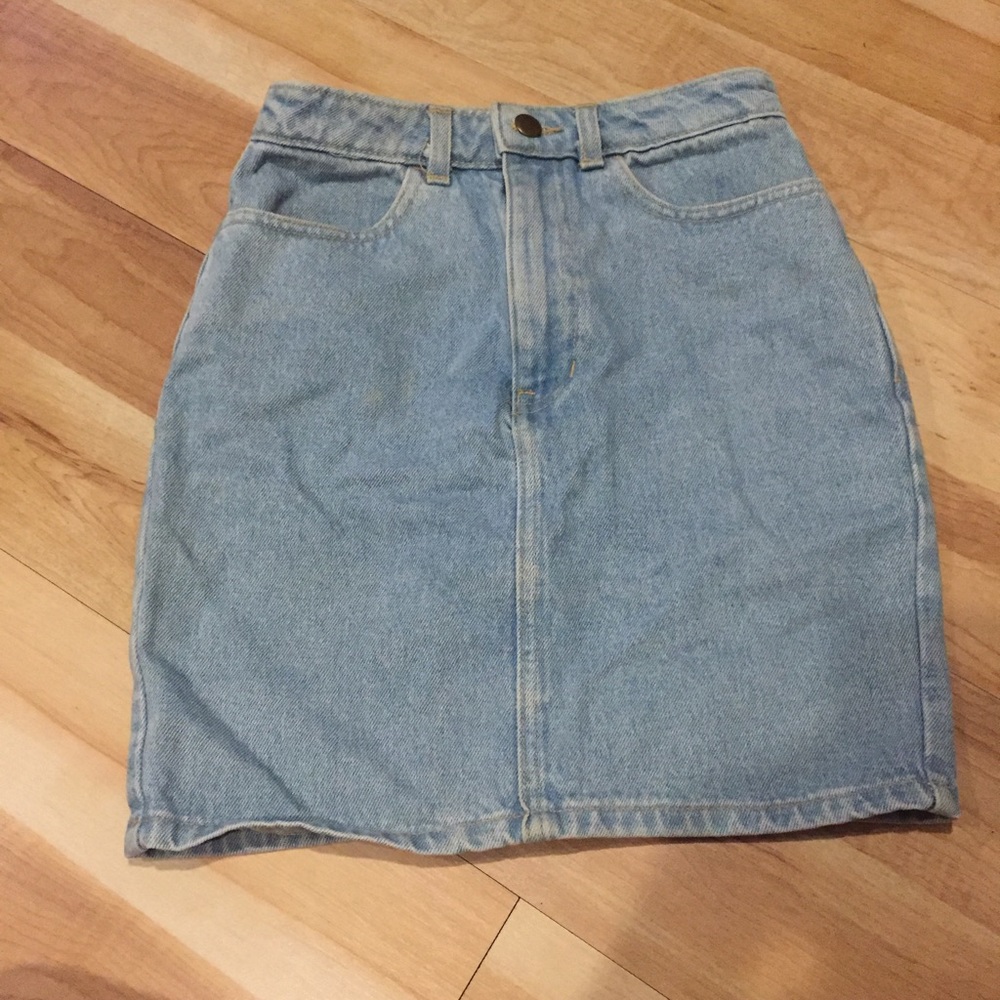 American Apparel High Waisted Jean Skirt