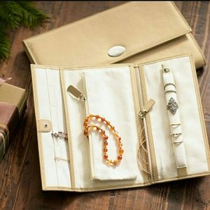 McKenna Leather Jewelry Roll from Pottery Barn