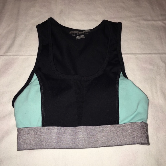 PINK Victoria's Secret Other - Black & blue sports bra w mesh