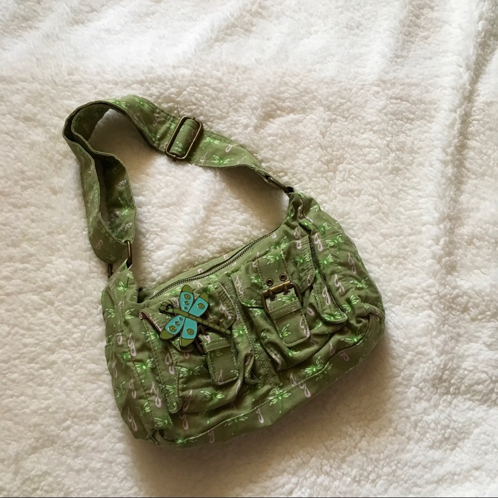 JLO Adjustable Green Shoulder Purse
