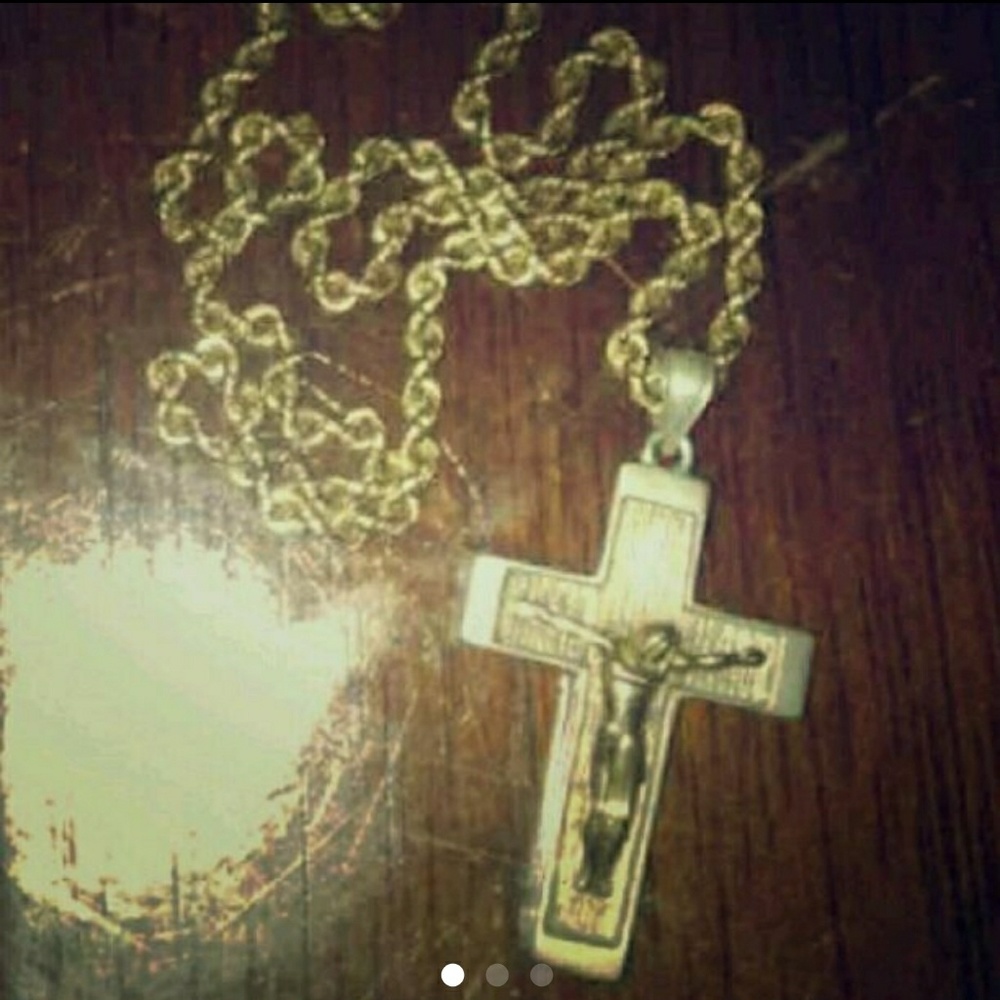 Designer necklace and cross pendant