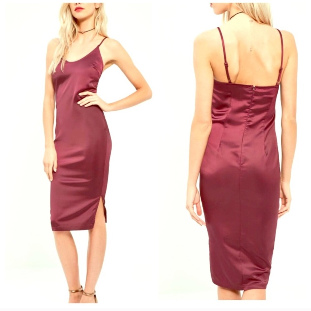 Plunge midi dress- Missguided