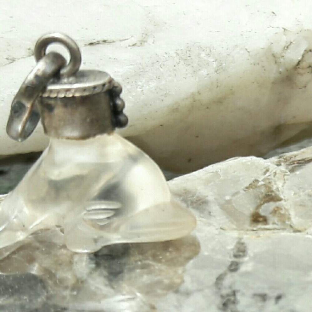 Vintage Little crystal dolphin pendent