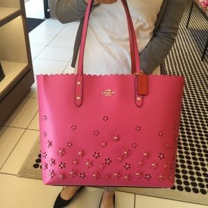 NWT COACH Tote Floral Applique Dahlia Bag $475