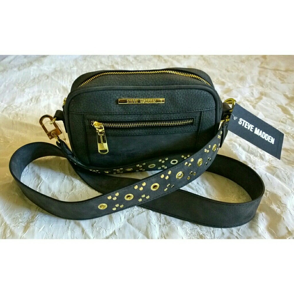 Steve Madden crossbody bag; charcoal gray