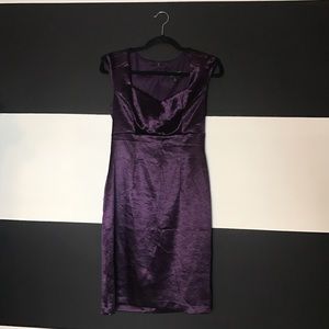 Slender purple cocktail dress!