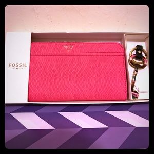 Fossil Wallet & Keychain Set