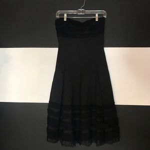 Black strapless dress