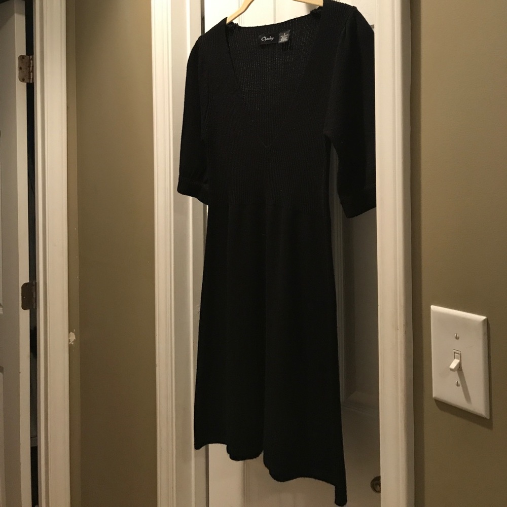 Black sweater dress